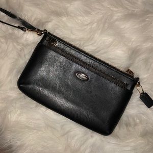 Leather Coach Wristlet